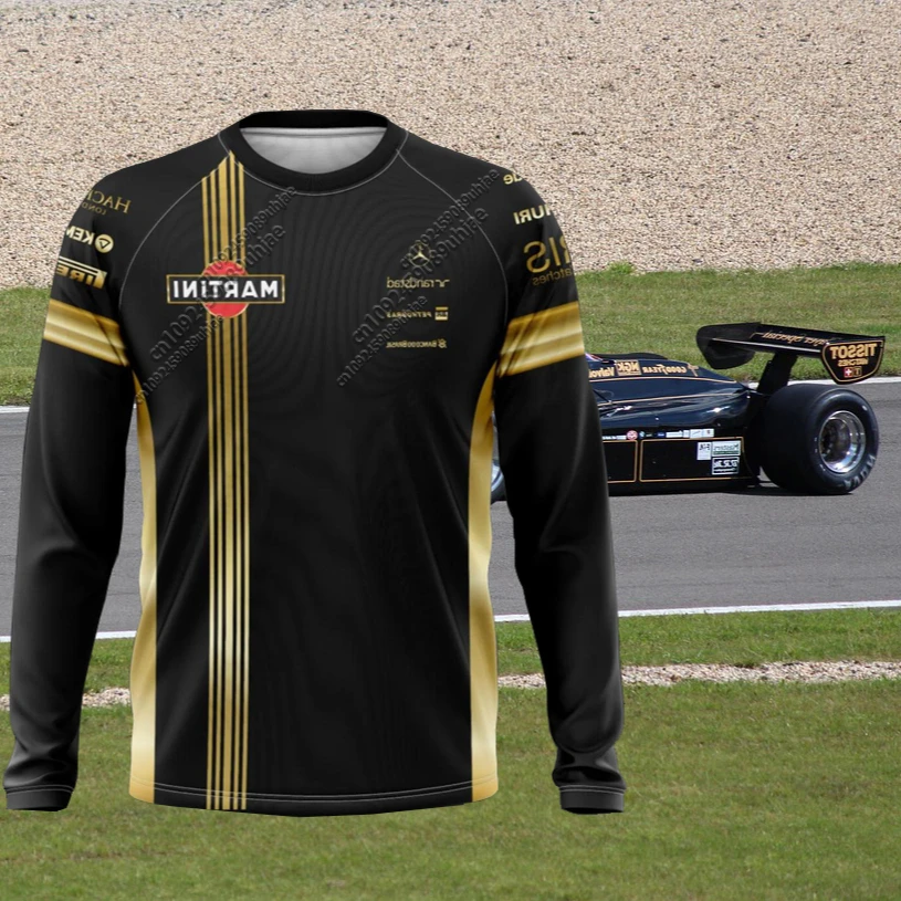

Motorsport Racing Jersey Camiseta Esportiva Manga Longa F1 Willians Gold Jersey Breathable Quick-Drying Long Sleeved Shirt