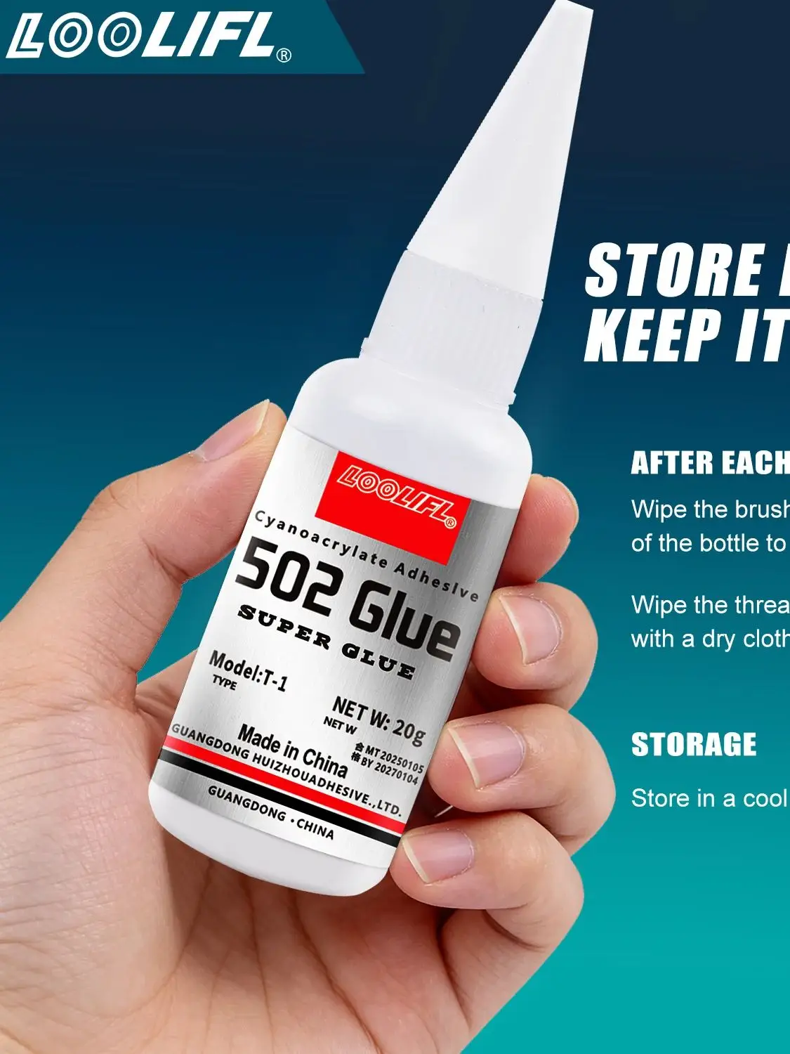 502 Super Glue, mocny klej, natychmiastowa moc wiążąca: 1-5 sztuk w tubie, 20 gramów każda, szybkie wiązanie, łączy powierzchnie w kilka sekund. Idealny do napraw awaryjnych w domu, warsztacie lub w — 2