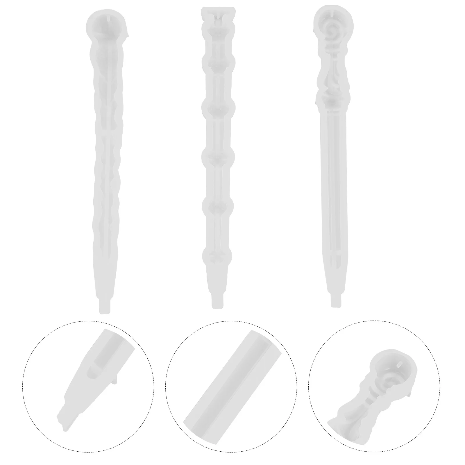 

3pcs Mold Silicone Pen Casting Molds For Diy Epoxy Ballpoint Pen Making Handmade Craft Transparent Molds Jewelry