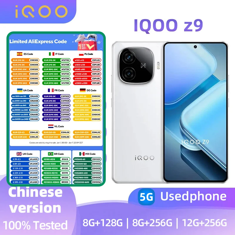 iQOO Z9 5G Mobile Phone Snapdragon 7 Gen 3 Dual SIM 6.78