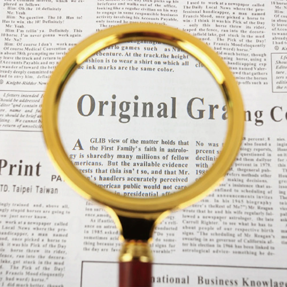 

60mm 70mm 80mm 100mm Handheld High-Definition Old 10X Magnifying Glass Handheld Children's Magnifying Glass Reading for Elderly