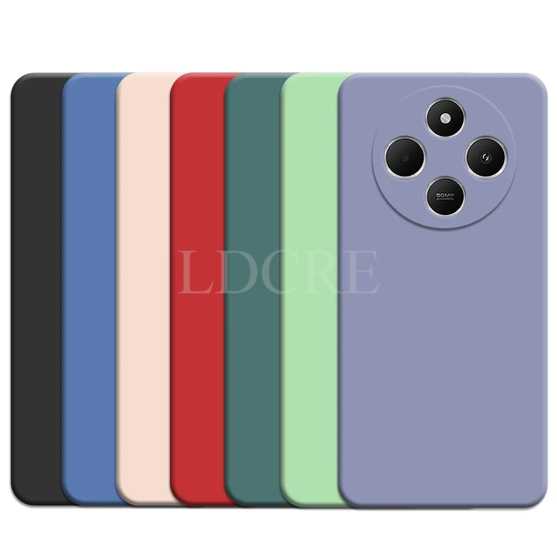 For Xiaomi POCO C75 Case Liquid Silicone Protective Cover POCO C75 Case TPU Plain Rubber Phone Case POCO C75 Cover