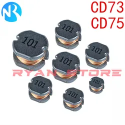 100PCS SMD Power Inductors CD73 CD75 1UH 1.5 2.2 3.3 4.7 6.8 10 15 22 33 47 68 100 150 220 330 470 560 680 820UH 1MH 2.2MH 1R0