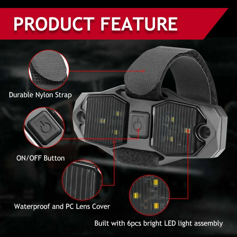 ل Can-am Maverick X3 MAX UTV LED الداخلية قبة ضوء عمود لف جبل الأبيض العالمي 12 فولت ث/التبديل