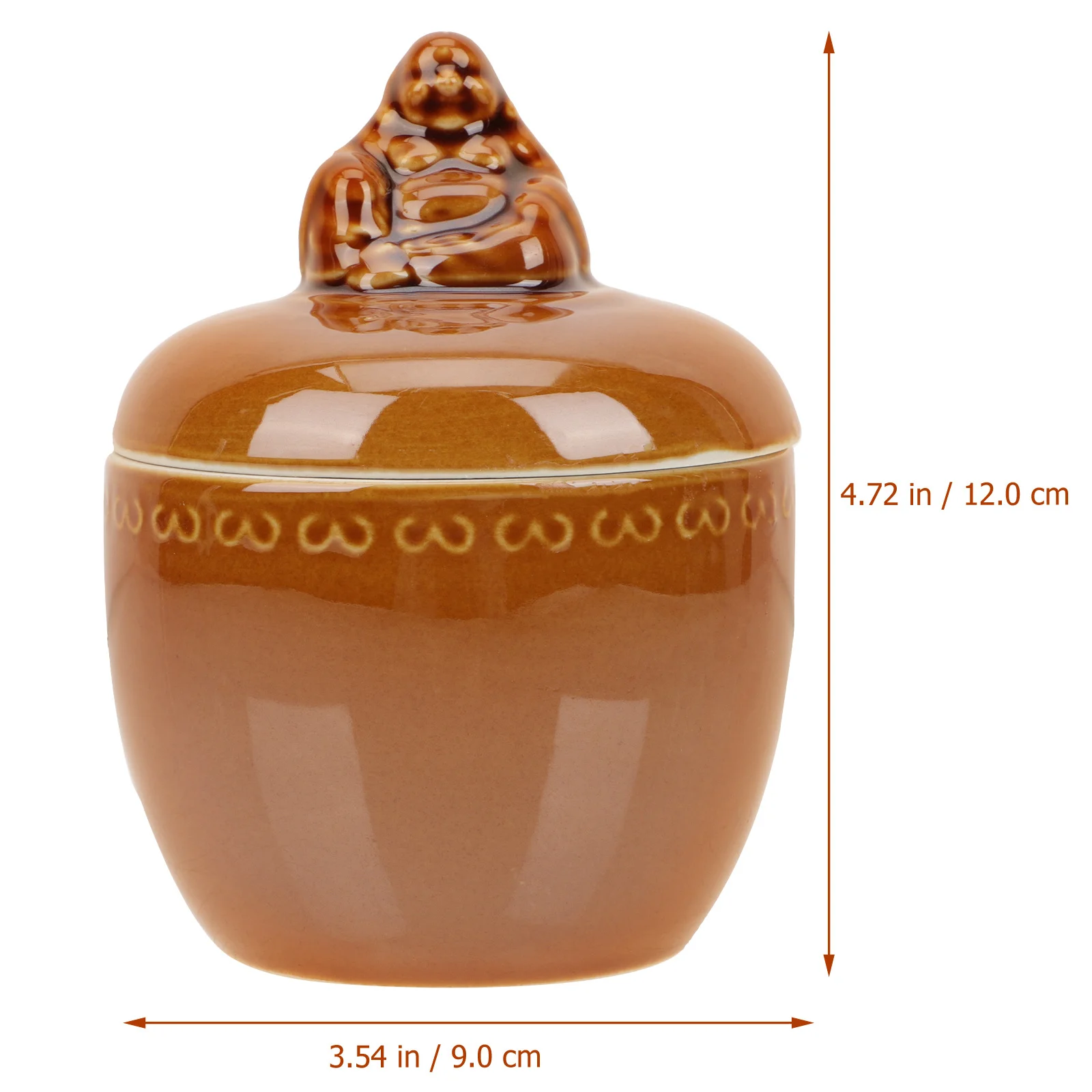 

Beautiful Ceramic Stewing Pot Buddha Pattern Soup Bowl Covered Lid High Temperature Resistant Kitchen Supply for Bird's Nest