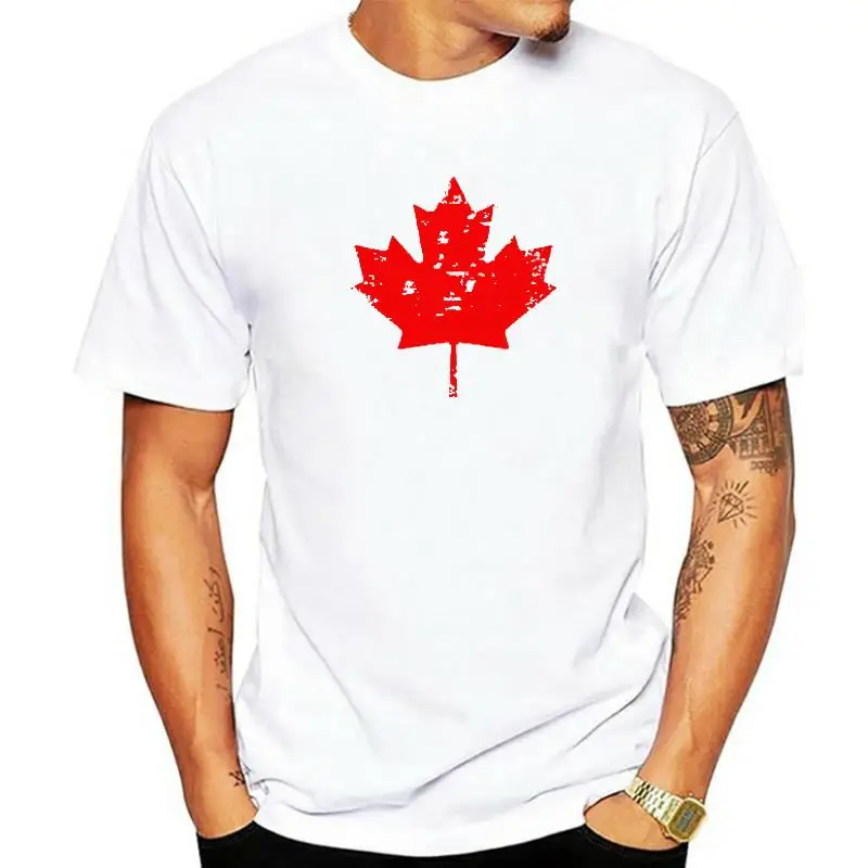 Canada Day T-Shirt. Canada Maple Flag Distressed T-Shirt Coupons Men's Tshirts Print Tops T Shirt Cotton Summer