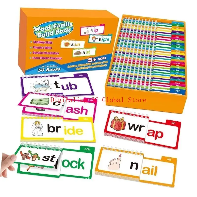Phonics Flash Cards Lees en rijm Books Sight Words Flash Cards Letter Sounds Flash Cards For Kids Learning