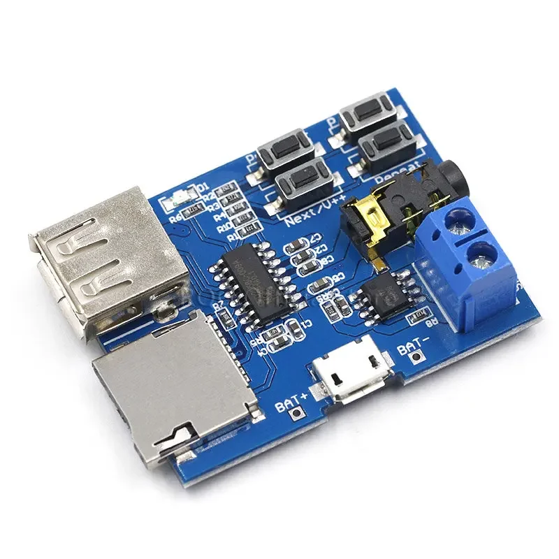 Mp3 nondestructive decoder board Built-in amplifier mp3 module mp3 decoder TF card U disk decoding player