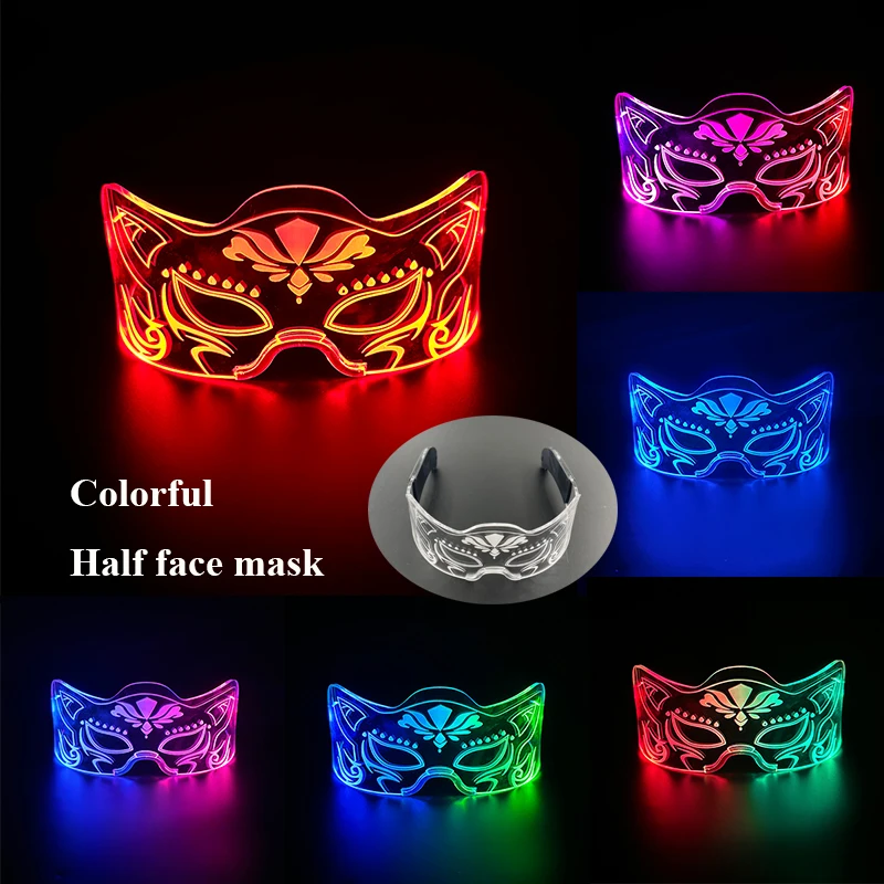 Modische Leuchtende Dekorative Brillen Neon-Licht-Dekoration LED-Sonnenbrille für Nachtclub DJ Tanz Musik Rave Kostüm Nacht