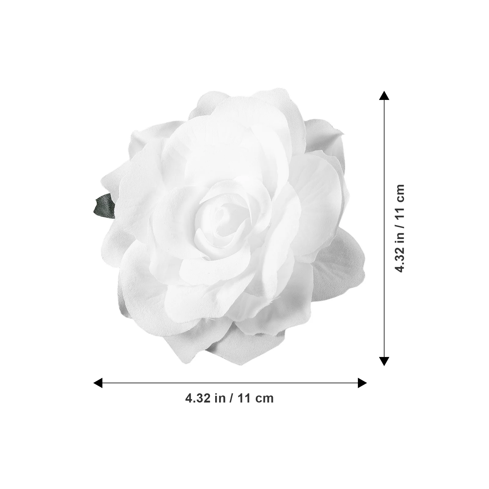 1pcs Big Flower Hair Clip Flower Hairpin Rose Hair Clips For Women Brooch Pin Design Party Wedding Decoration White