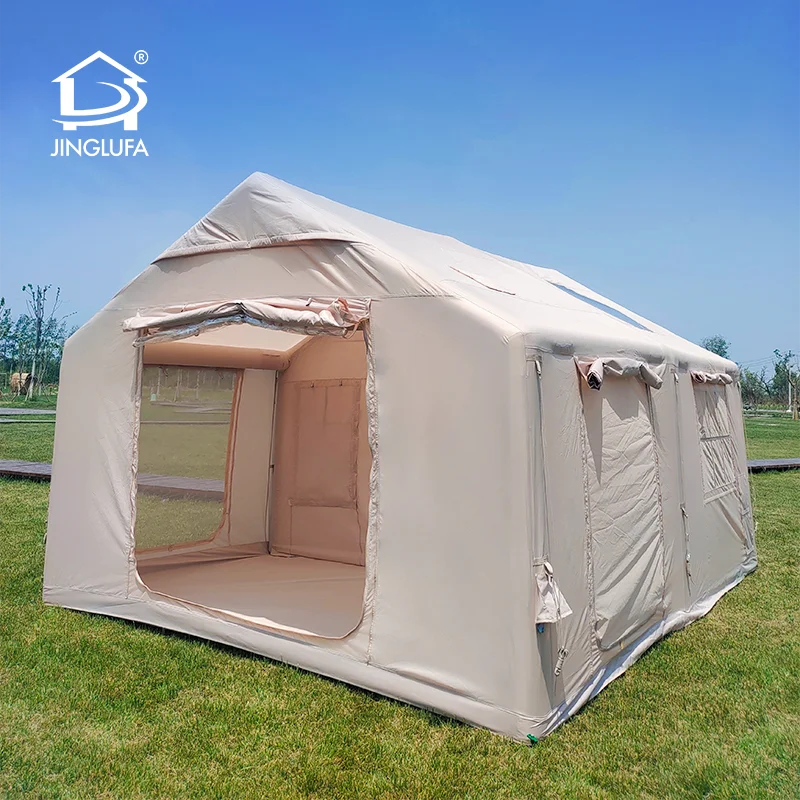 Двухслойная палатка для лесного/полого кемпинга |   JINGLUFA 13,86 ㎡   Укрытие с шторами для конфиденциальности и органайзером для снаряжения