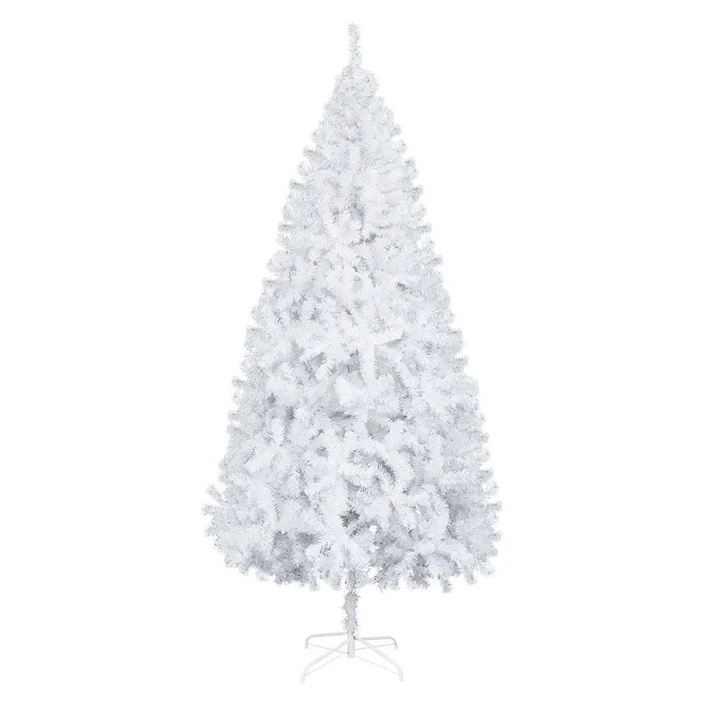 

7FT White Christmas Tree with 950 Branches - Premium Artificial Spruce Hinged Snowy Solid White Christmas Tree Lightweight and E
