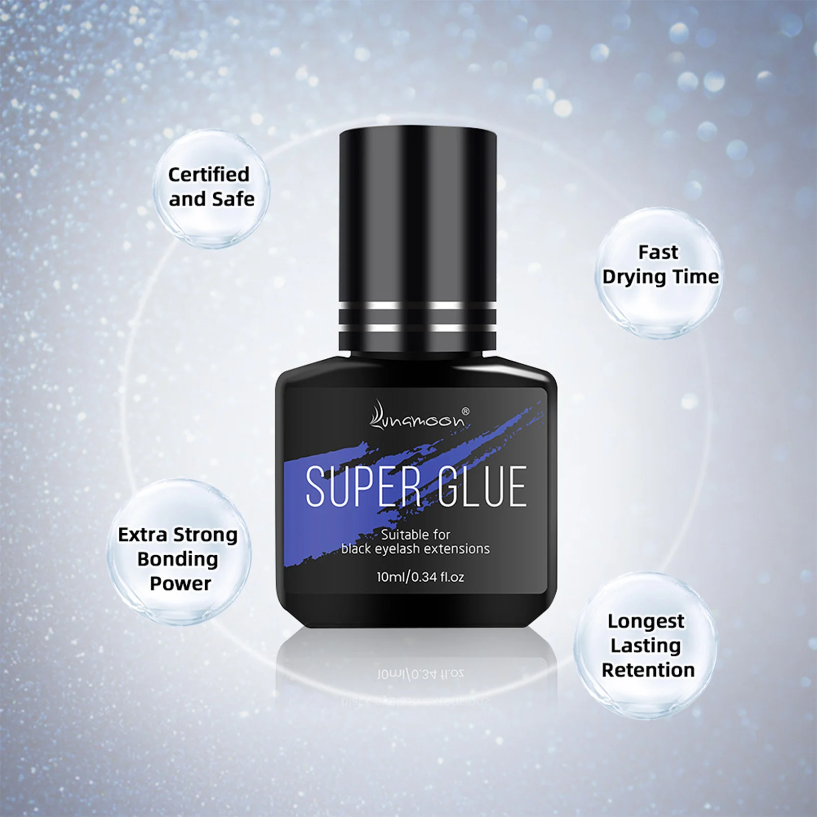 10 مللي سريعة الجافة لتقوم بها بنفسك رمش تمديد الغراء الرموش الصناعية طويلة الأمد لاصق هيبوالرجينيك لملحقات ماكياج المهنية #3