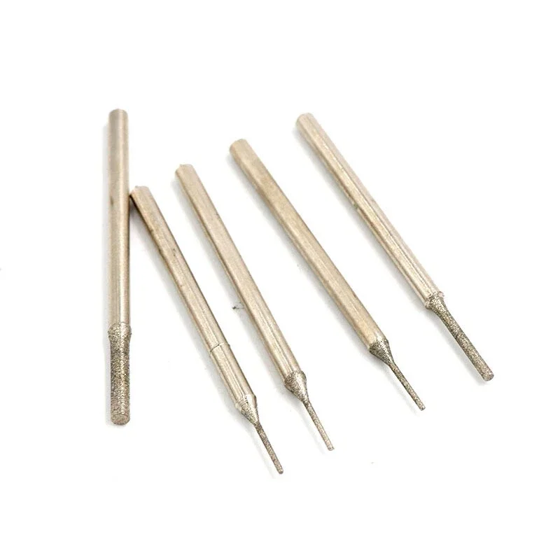 5/10/20/50/100Pcs  Diamond Drill Bit Emery Peeling Bit Small Drilling Bits Type A Tooth Burr 0.4mm 0.5mm 0.6mm 0.7mm~3mm