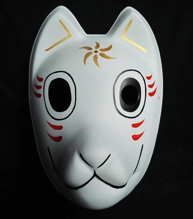 Hotarubi No Mori E Maschera dipinta a mano nella foresta dei vigili del fuoco Luce stile Janpenese Cosplay PVC plastica volpe maschera a pieno facciale