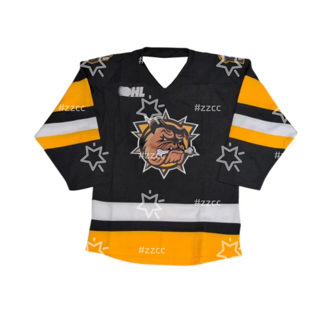 

25-26 OHL Brantford Bulldogs Hockey Jersey Long-Sleeved T-shirt Spring Sports Dry Quickly Men's T-Shirt Kid's Clothing Tee Woman