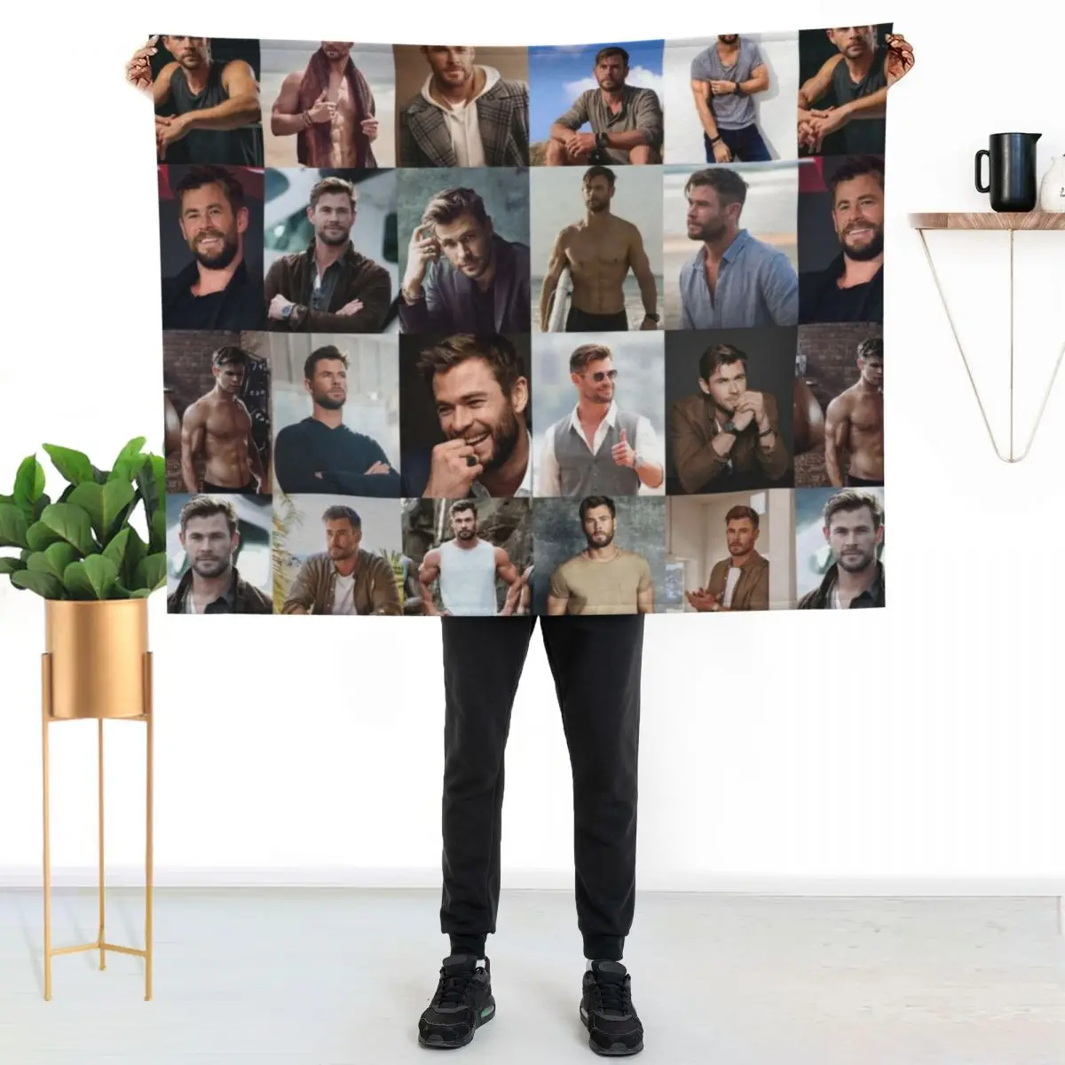 Chris Hemsworth Throw Blanket Durable Warm Blanket for Daily Home Use