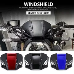 오토바이 윈드 스크린 프론트 스크린 디플렉터, 혼다 cb650 r 2019-2022 cb1000r 2018-2020 용 수정 액세서리
