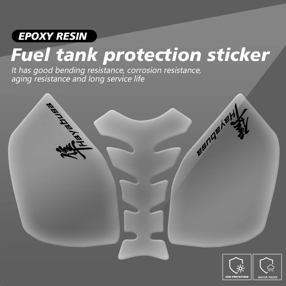 Fit For SUZUKI Hayabusa GSXR 1300 2023 Motorcycle Tank Pad Decals Stickers Fish Bone GSXR1300 2021 2022 PVC 3D Epoxy gum