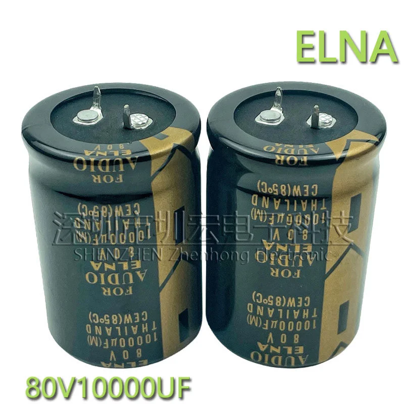 10-2pcs 80V10000UF 35x60mm Brand New ELNA Original Audio Capacitor 80V 10000UF 30*50MM Aluminum Electrolytic Capacitor