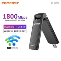 COMFAST WiFi 6 WiFi USB Adapter AX1800 2.4G 5G USB 3.0 Network Card 1800Mbps High Speed Wi Fi Adaptador Antena for PC Laptop