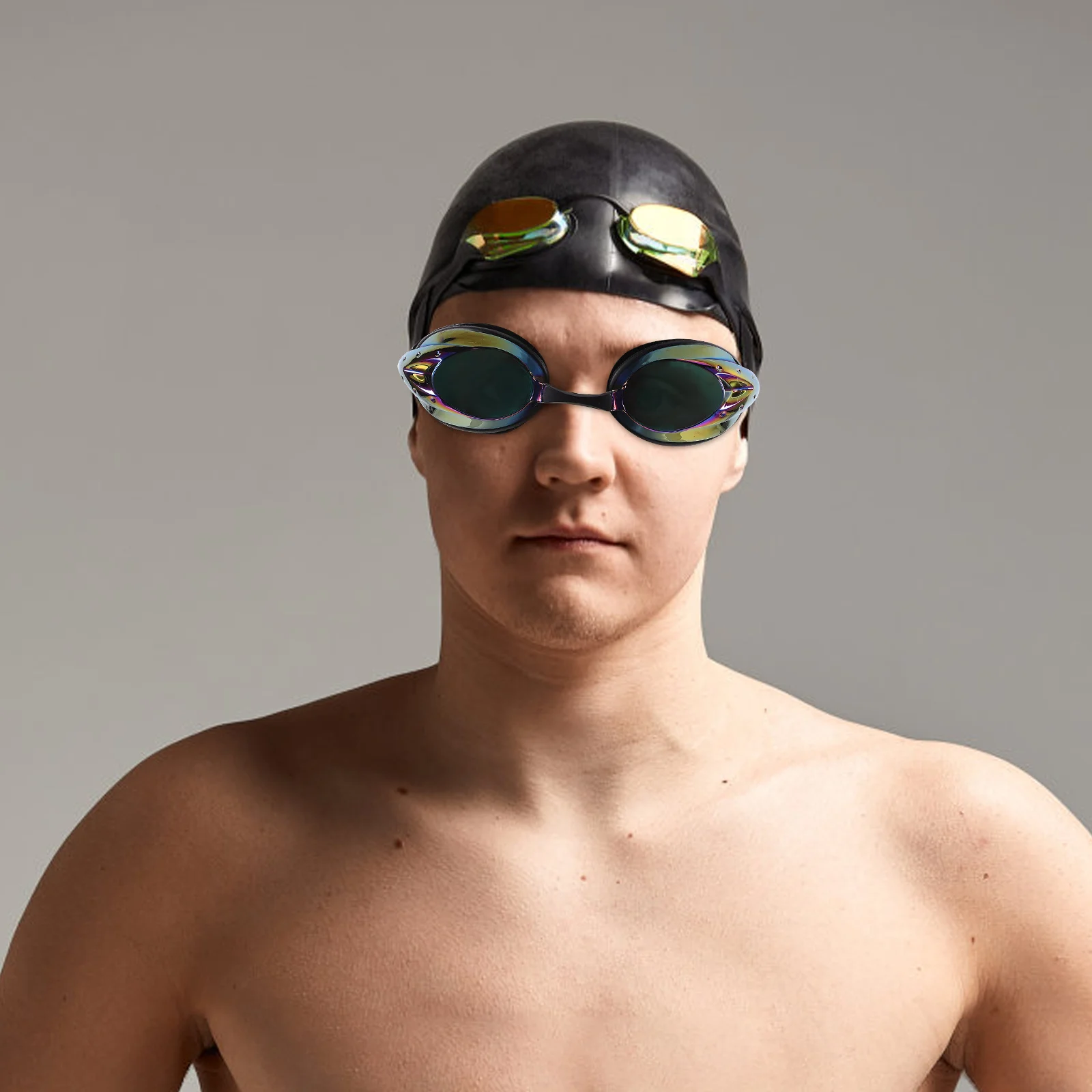 

1Set Anti-Fog Swim Glasses Ergonomic Fit Double Anti-Fog Technology Wide Vision Waterproof Goggles for Adults Goggles