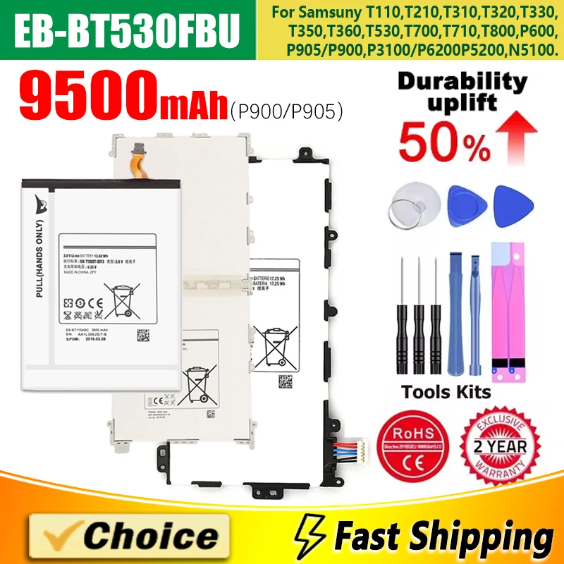 교체 배터리 및 도구, 삼성 갤럭시 탭 4 SM-T530 T533 535 531 537 EB-BT530FBU S2 9.7 T815C T813 탭 10.1 S2P7500 