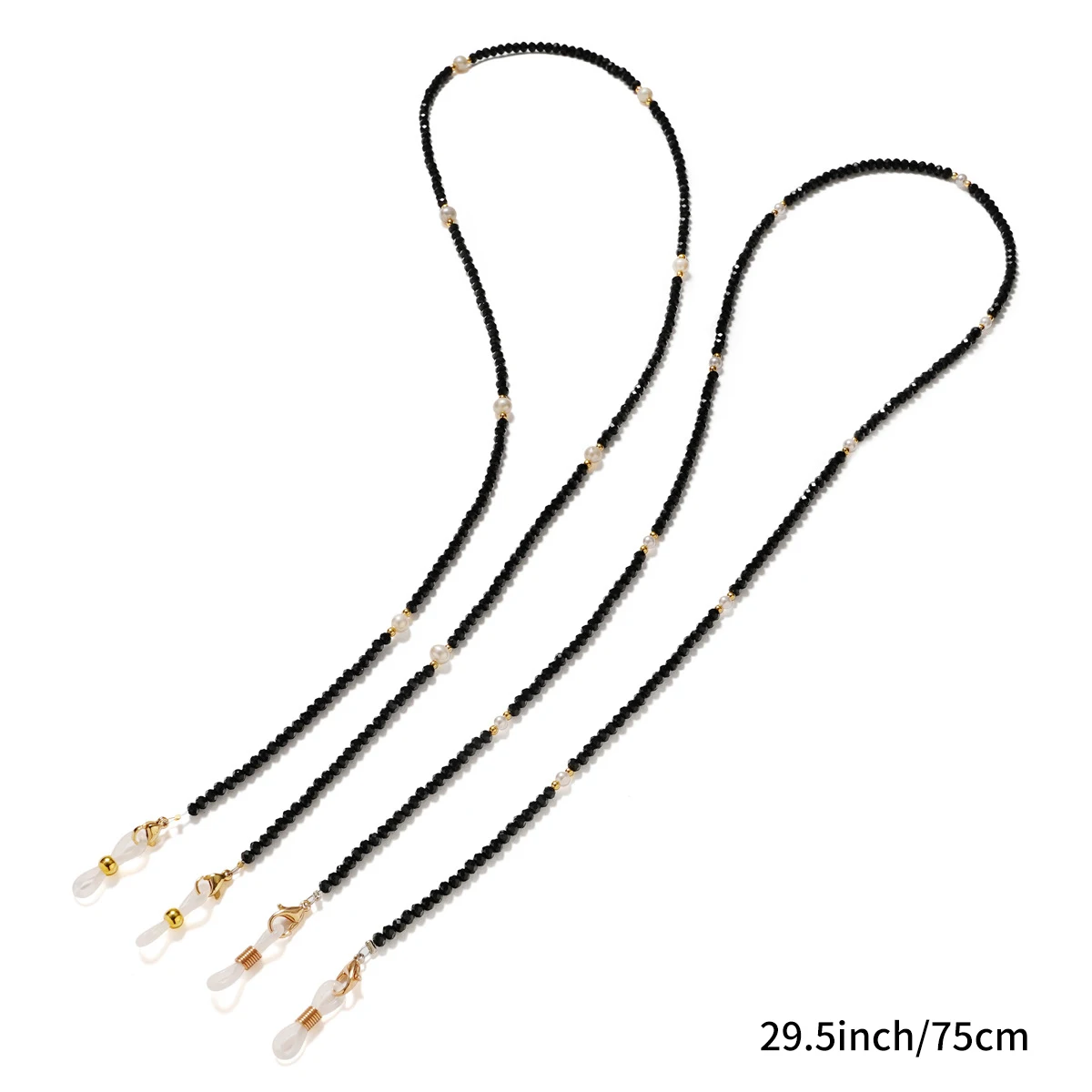 Teamer Crystal Beaded Glasses Chain for Women Fashion Lanyard Gold Color Metal Sunglassses Chains Strap Cord Hanging Neck Holder