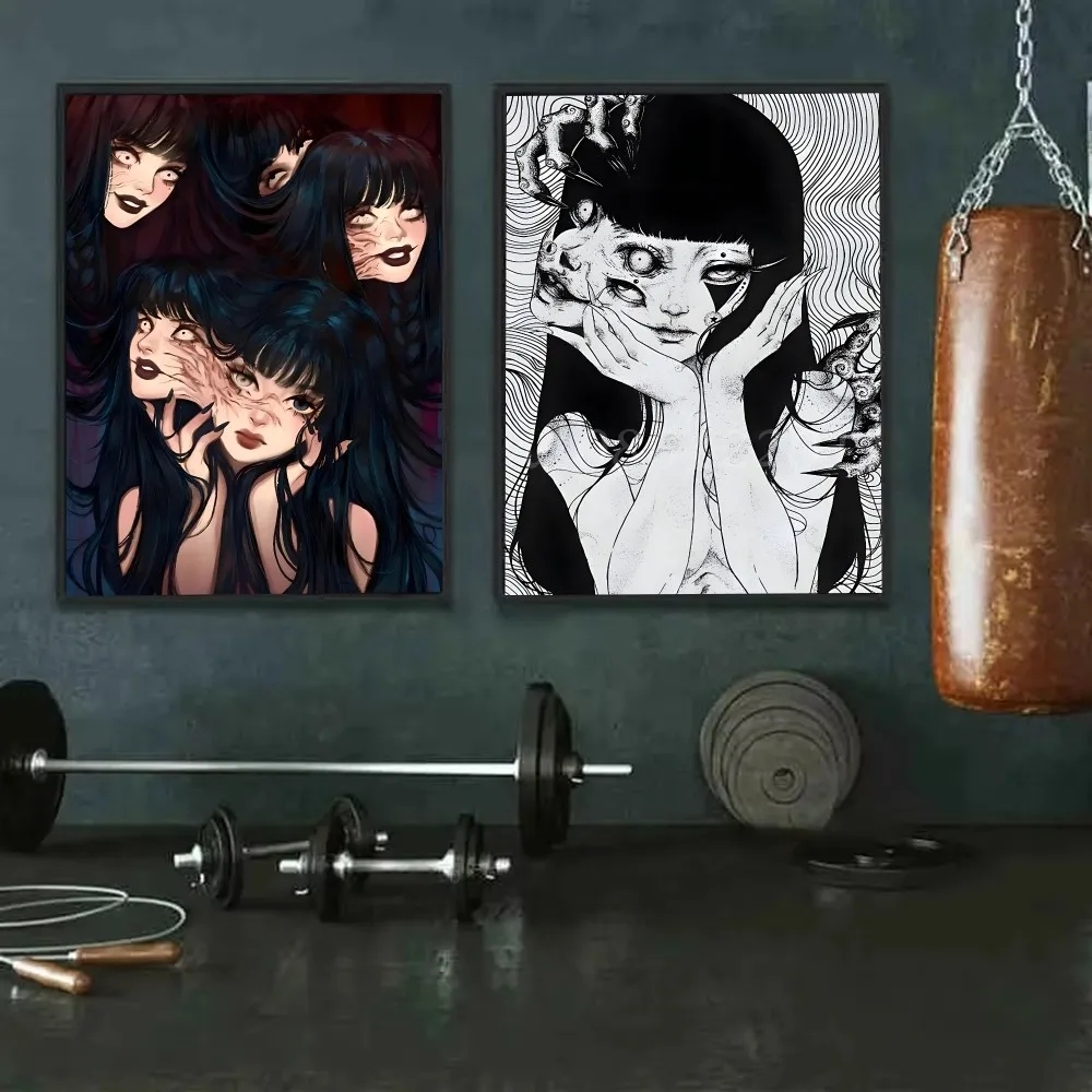 1 قطعة Ito Junji Tomie الكلاسيكية خمر المشارك ذاتية اللصق الفن ورق مقاوم للماء ملصق مقهى بار غرفة جدار ديكور