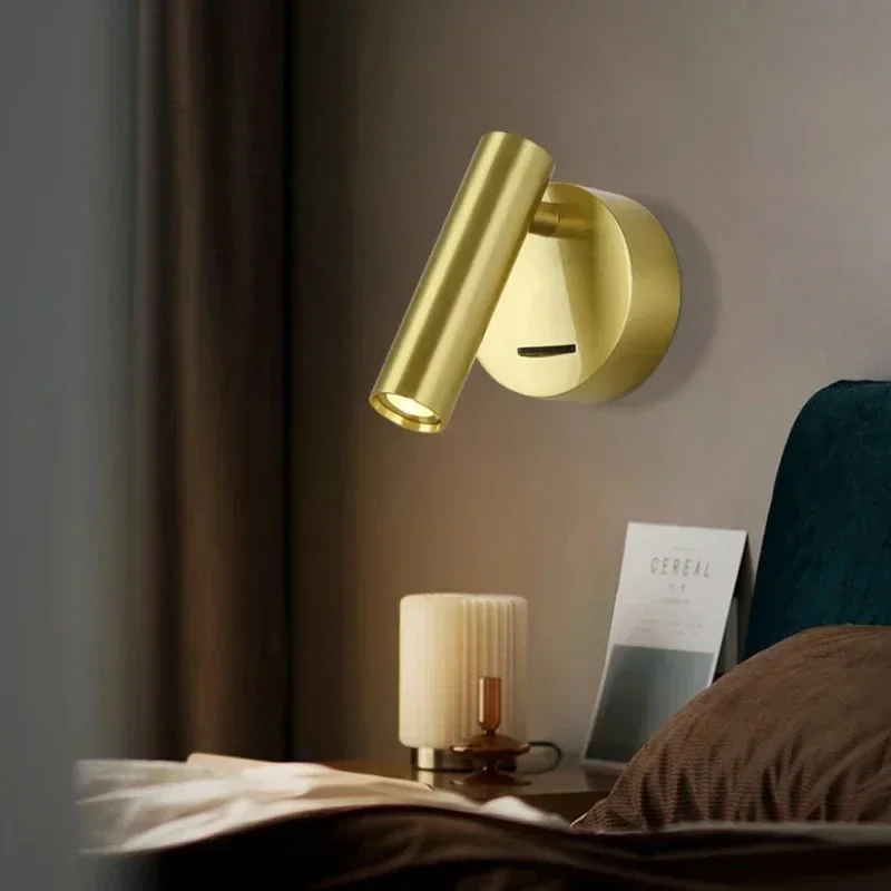 

Minimalistic Reading Bedside Wall Sconce Aisle Corridor Hotel Modern Wall Sconce With Switch