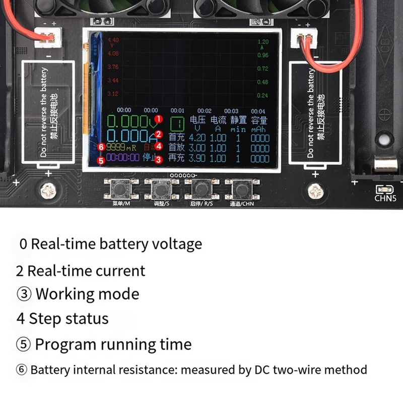 8 Channels 18650 Lithium Battery Capacity Tester Module Mah Mwh Capacity Division Internal Resistance Measuring Module