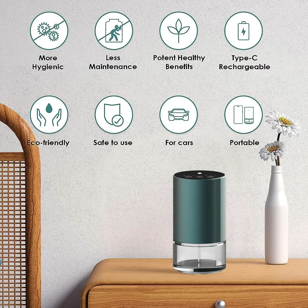 Bezwodny dyfuzor samochodowy do olejków eterycznych rozpylający nebulizator przenośny dyfuzor zapachowy do aromaterapii maszyna pneumatyczna