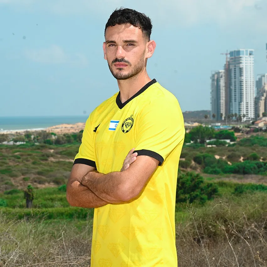 

Summer Selling Israeli Football Jerseys Men's Clothing Maccabi Netanya Jerseys Fashion Quick Drying Breathable Sportswear Moto