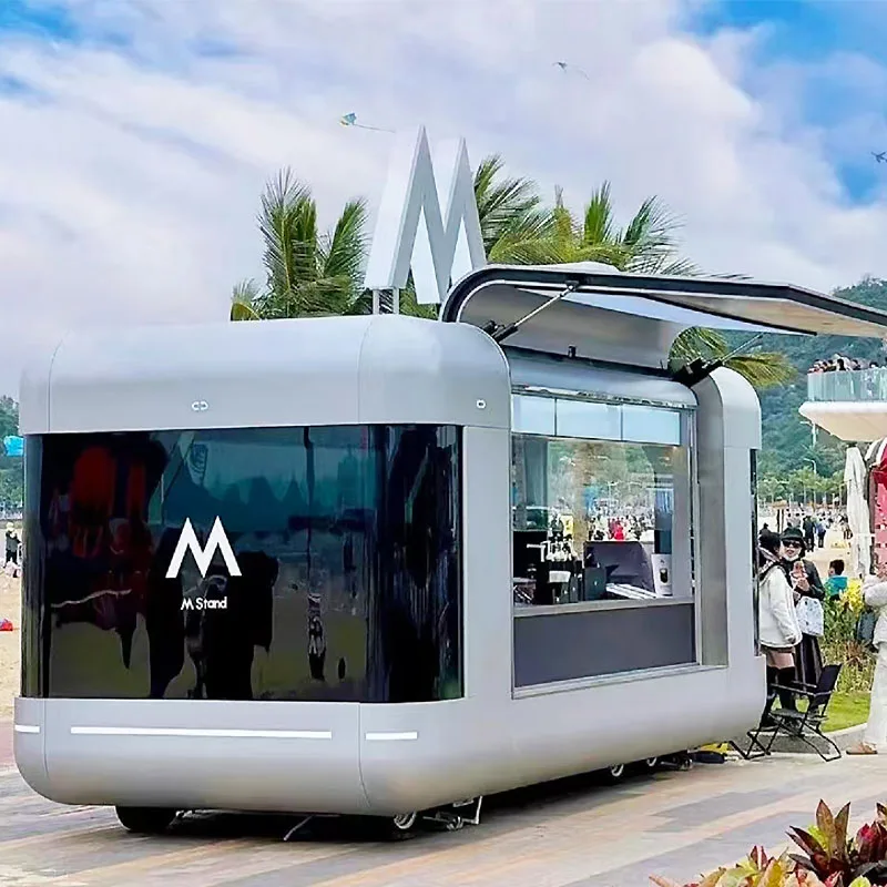 

Hot Sale Fully Equipped Commercial Mobile Food Truck Stainless Steel BBQ Concession Trailers for Fast Food Ice Cream New