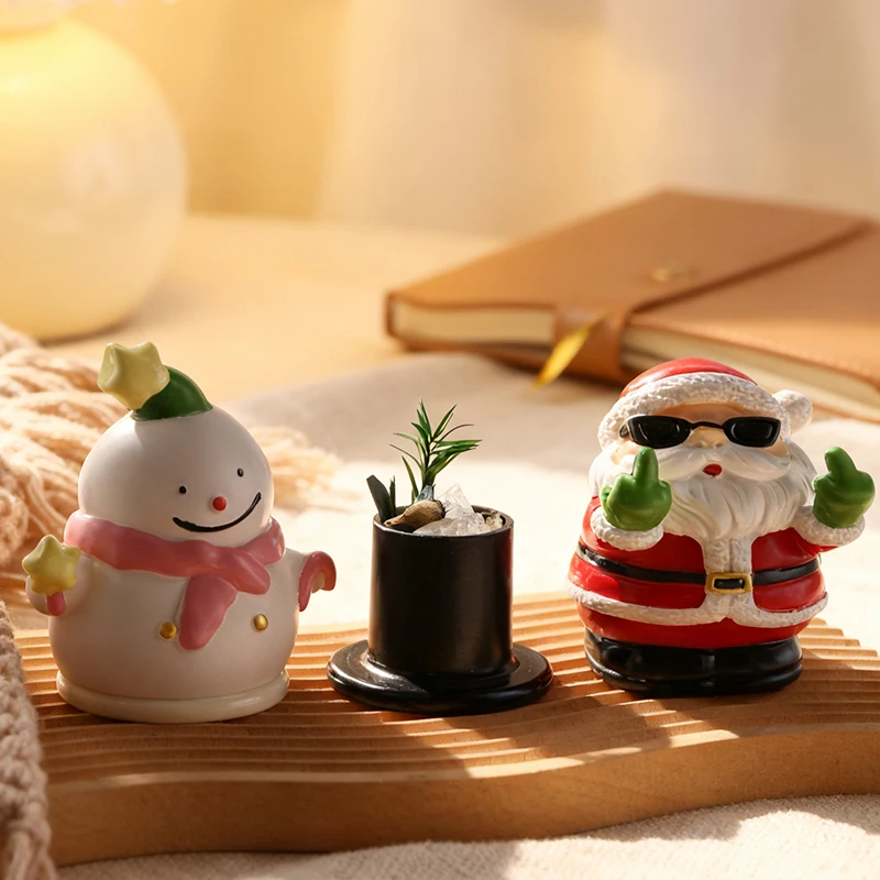 

Christmas Deer Aromatherapy Essential Oil Storage Jar Santa Claus Can Home Living Room Bedroom Fragrance Gift Desktop Ornaments