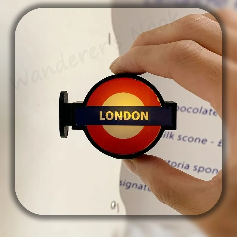 London Underground Roundel Light Up Fridge Magnet Luminous Station Sign Magnetic Sticker UK Travel Souvenir Gift Home Decor