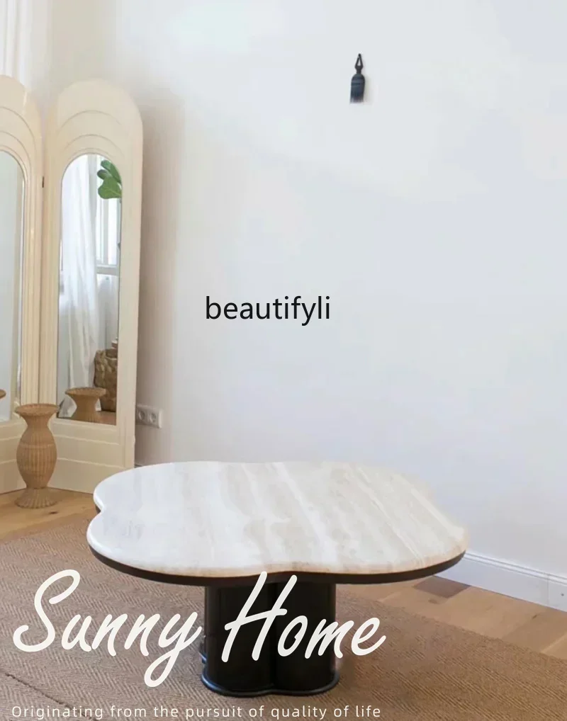 

1184Medieval style, creative coffee table, Nordic retro, art designer small apartment living room tea table