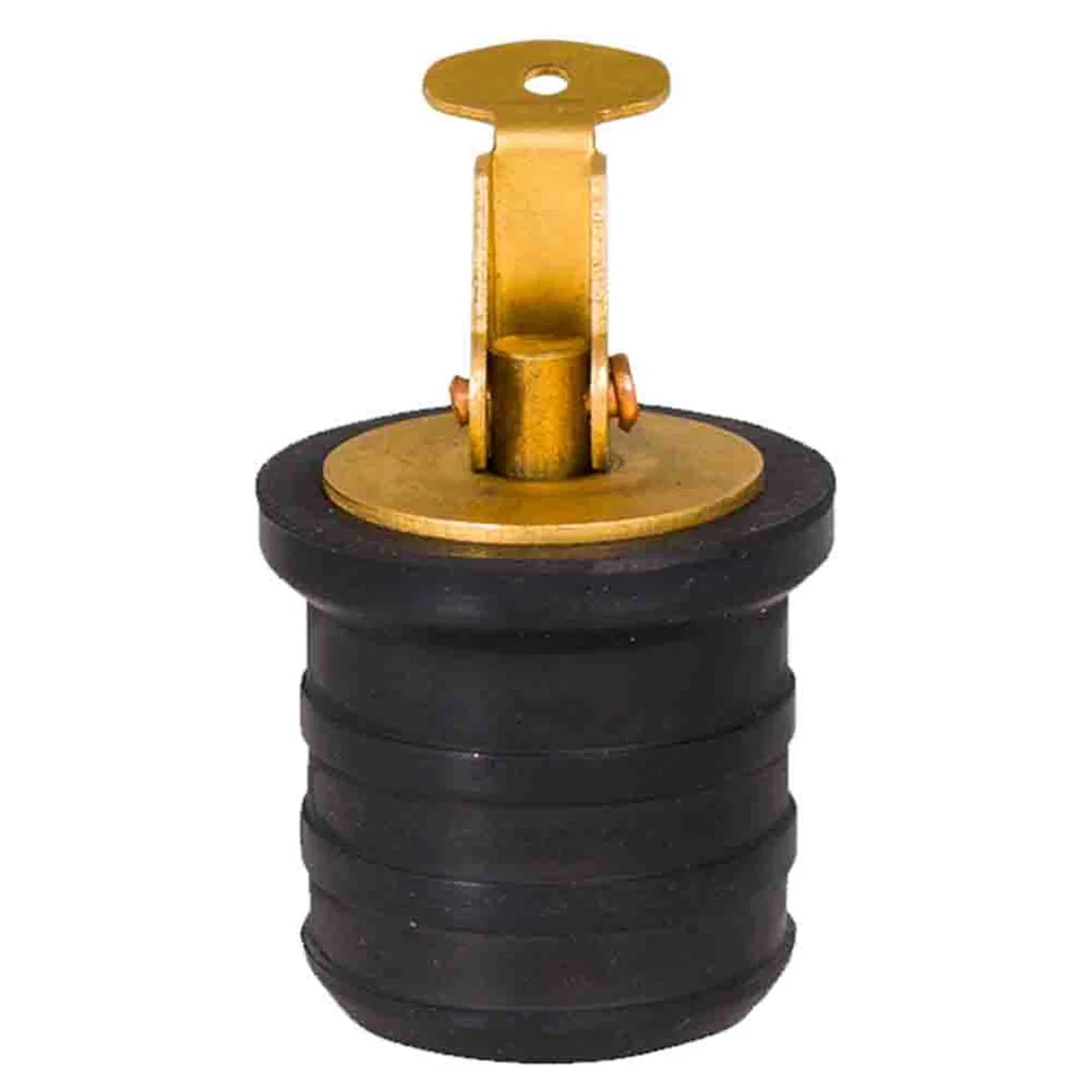 Rubber Seal Brass Drain Plug Brass Snap Lock Bait Well Plug Bottom Porthole Drain Plug for Scuppers Boats and Yachts