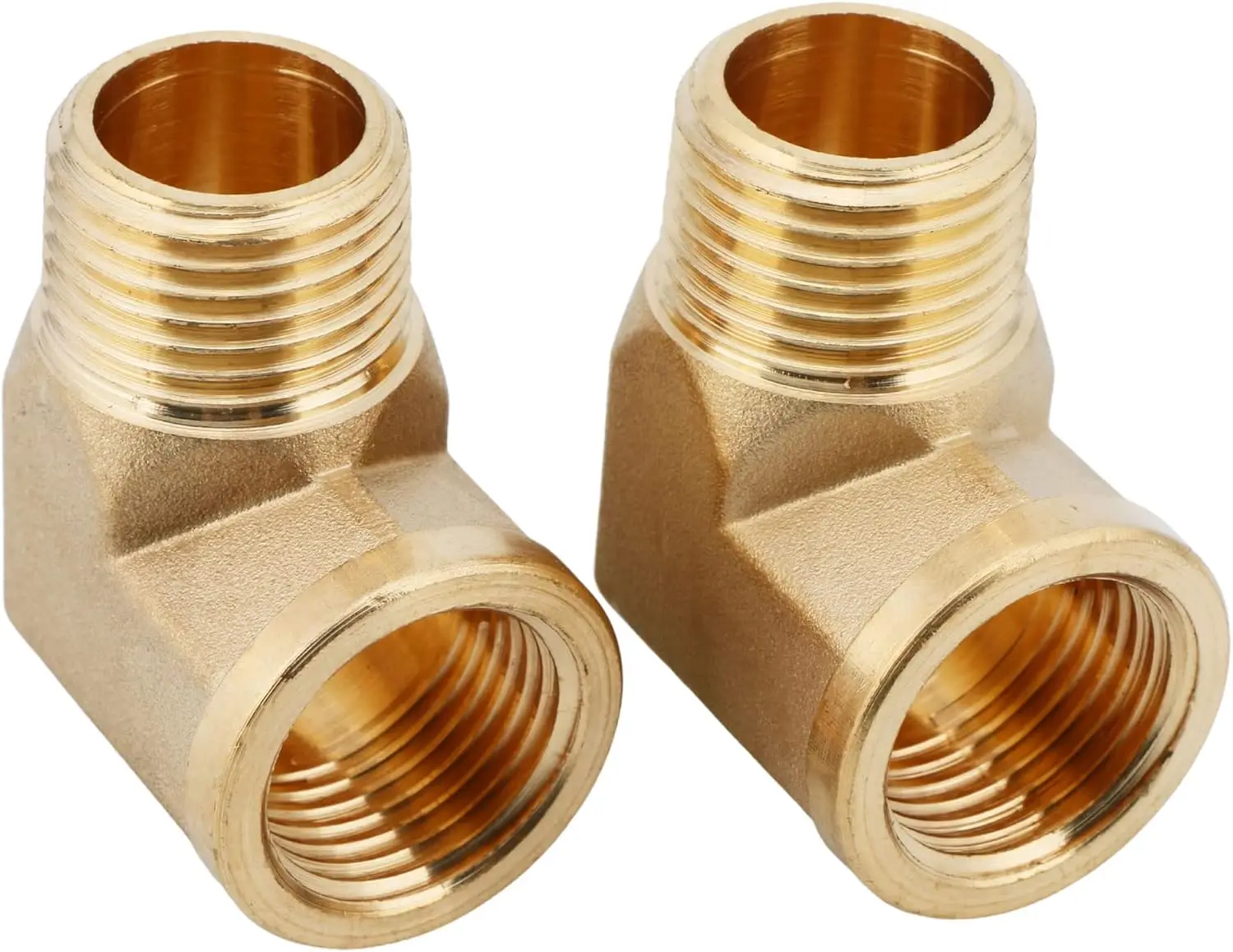 

90 Degree Brass Street Elbow Pipe Fitting 1/2" NPT Male to Female for Fluid, Air, Gas