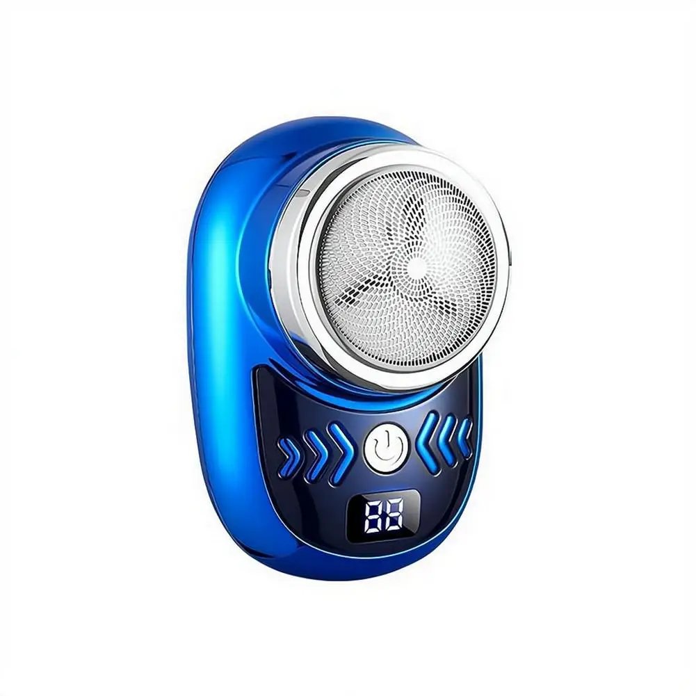 Mini Electric Shaver Rechargeable Charge Battery High Speed Rotating Head Smooth Comfortable Beard Trimmer for Men
