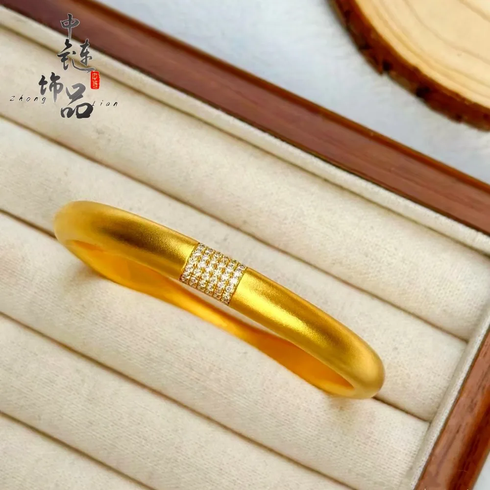 Inheritance of wealth and honor complete bracelet seige solid scrub 9999gold