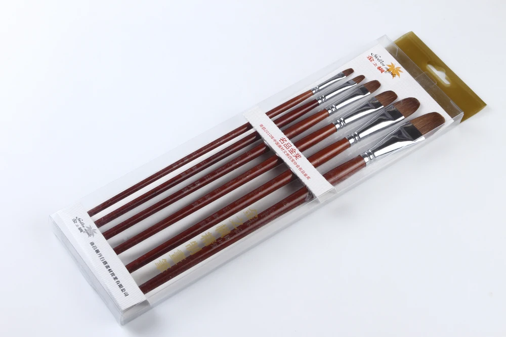 Professional 6 Pcs/set Arts And Crafts Brush Suit For Gouache,watercolors,acrylics,oils With Cheap Wholesale &retail Price