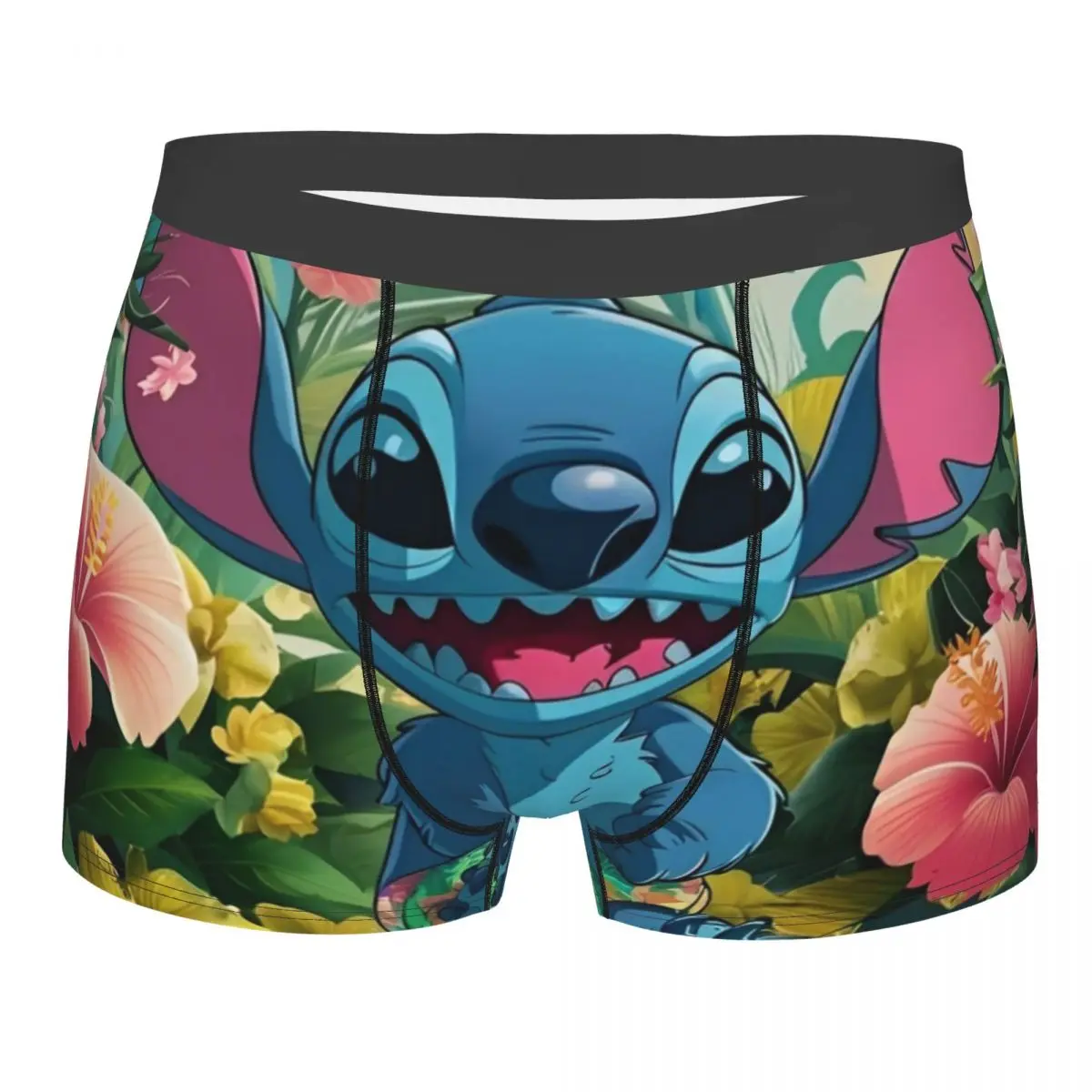 Uomini Cute Stitch Fantasy Scene Boxer regali divertenti biancheria intima pantaloncini da cartone animato Boxer da uomo trapunta mutande accoglienti