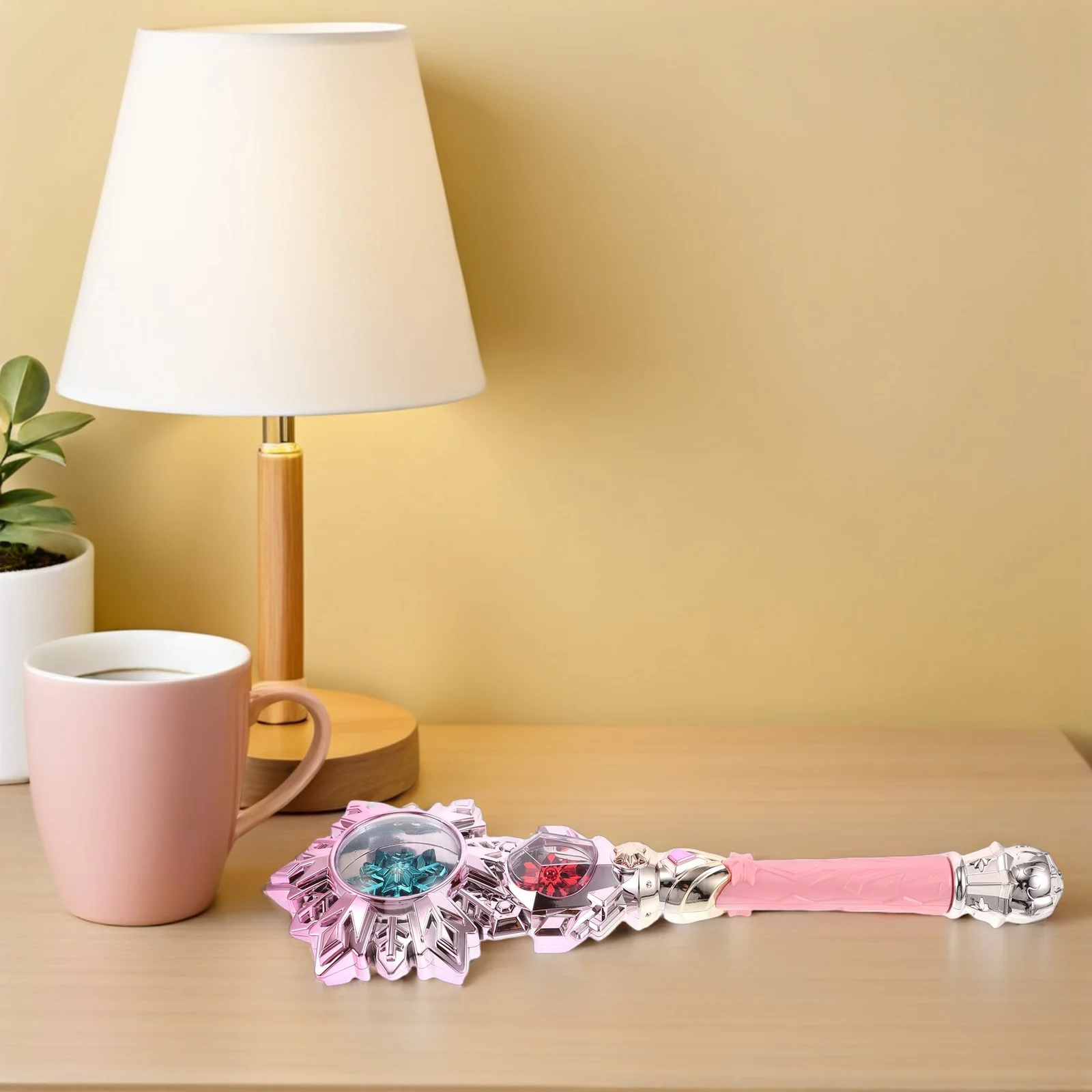 Wand with Glitter Snowflake Glow - Interactive Music Playing Fairy Wand - Kids Cosplay Accessory for Outdoor