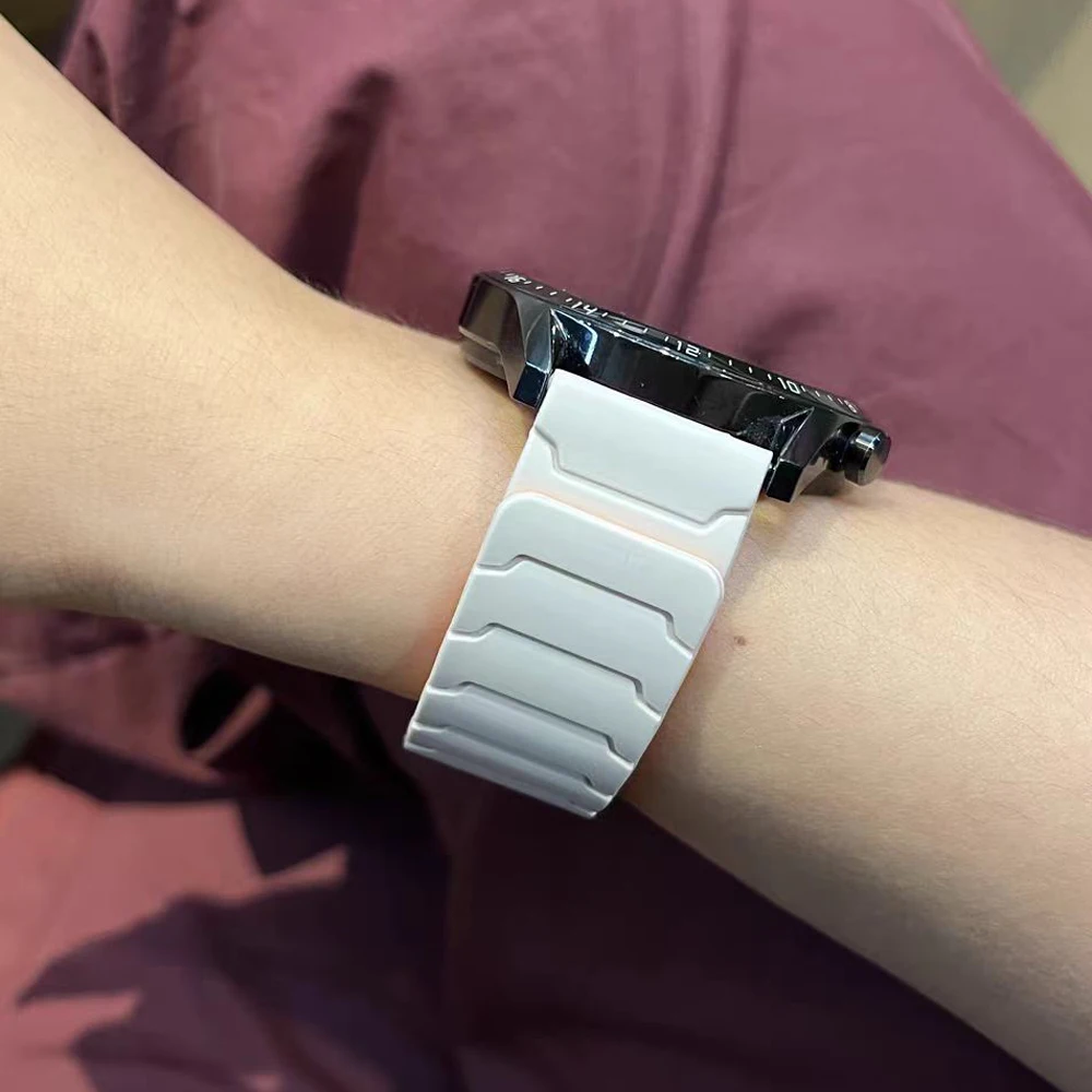 حلقة مغناطيسية لساعة Xiaomi Redmi 5 Active/5 Lite Band Watch S4 Sport 22mm سوار من السيليكون لساعة Mi Watch 2/S3/S2/S1 Pro