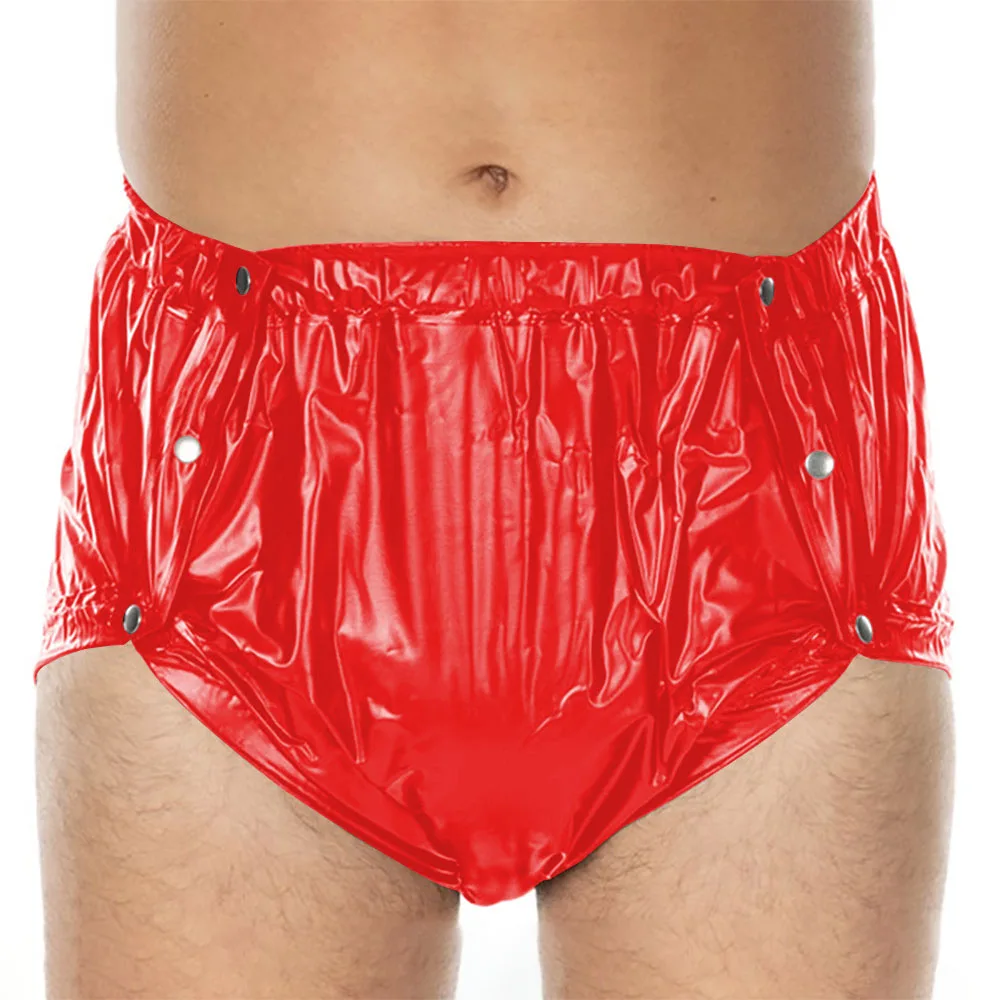 ملخصات PVC لامعة مثيرة ، ملابس داخلية غريبة wetlay ، زر متابعة سيسي Knicker ، سراويل داخلية تأثيري جديدة للنادي ، خصر مرن #6