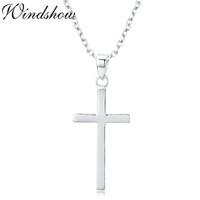 Cute 925 Sterling Silver Mirror Cross Pingente Pendant Necklace For Women Men Jewelry Undertale Pendentif Pendulo Eternal Match