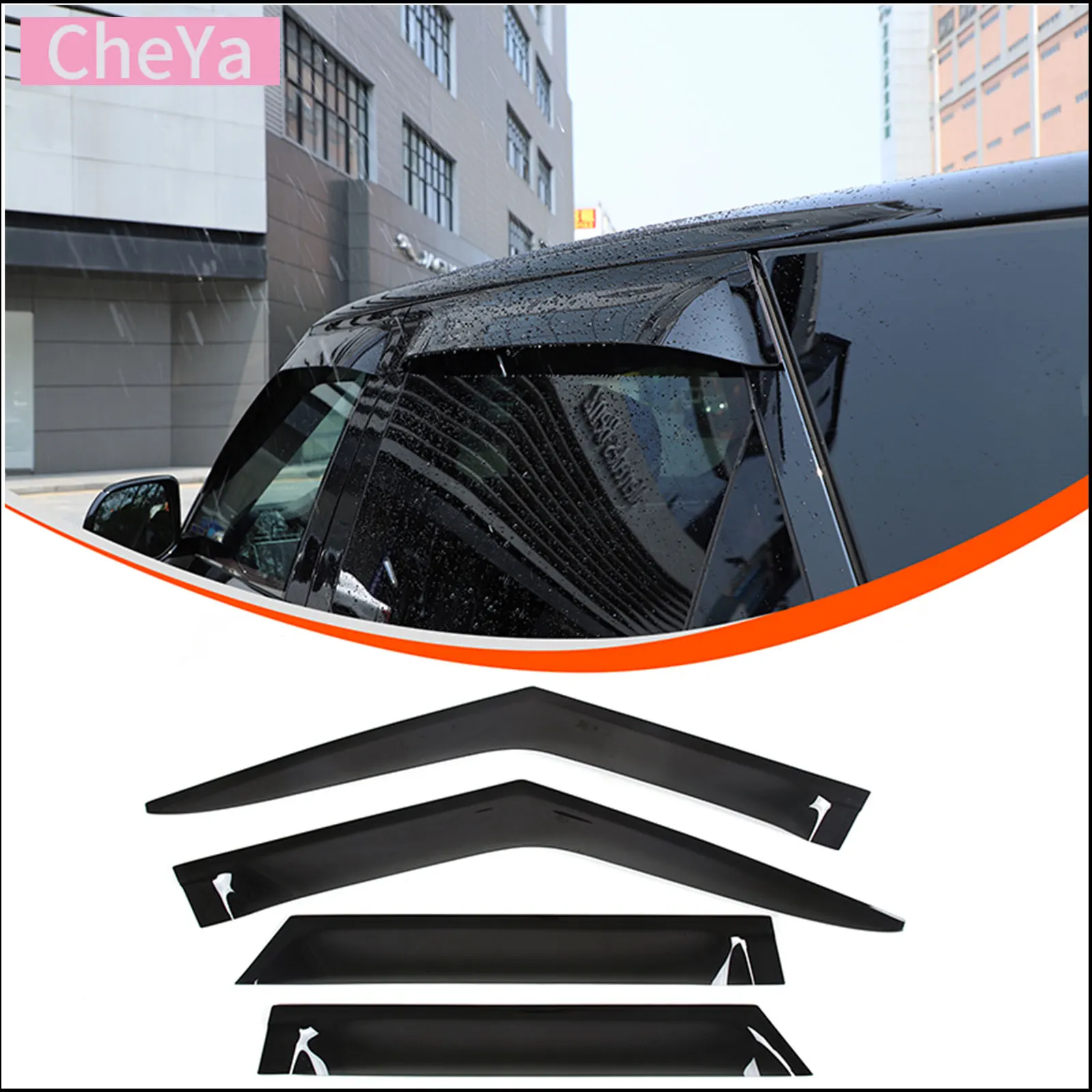 cheya ABS Car Door Window Visor Vent Shades Sun Rain Guard for Land Rover Range Rover Sport L461 2023+ Exterior Accessories 4Pcs