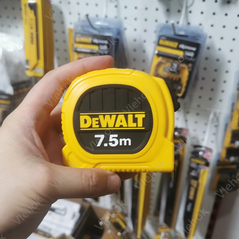 DEWALT tape measure 5m 7.5m scale wear-resistant measurement box shrinkage scale carpentry steel strip building decoration ruler