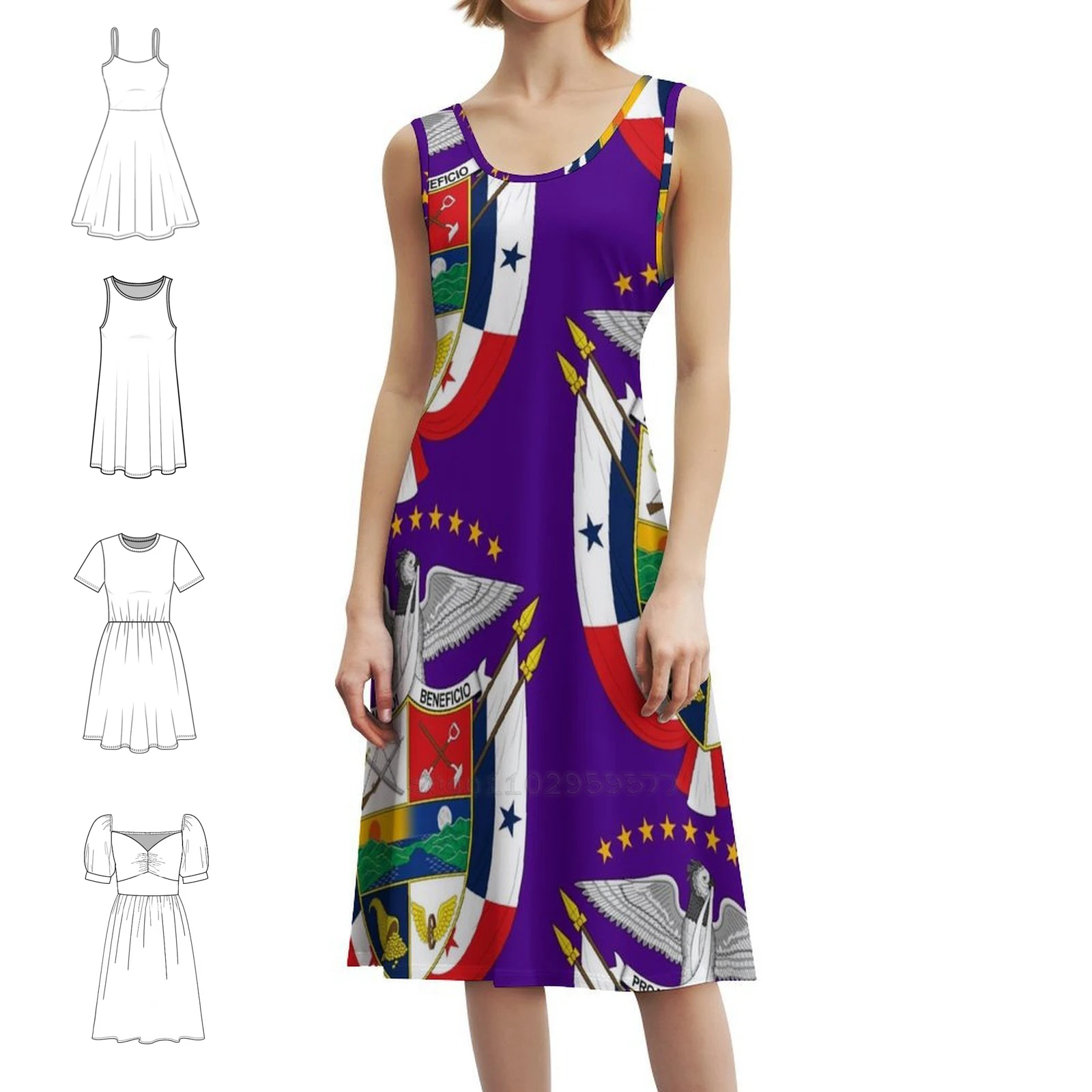 

Panama Gifts Masks Stickers & Products ( 2 ) Korean Style Casual Dress For Women Simple Daily Office Lady Dresses Flag Panama